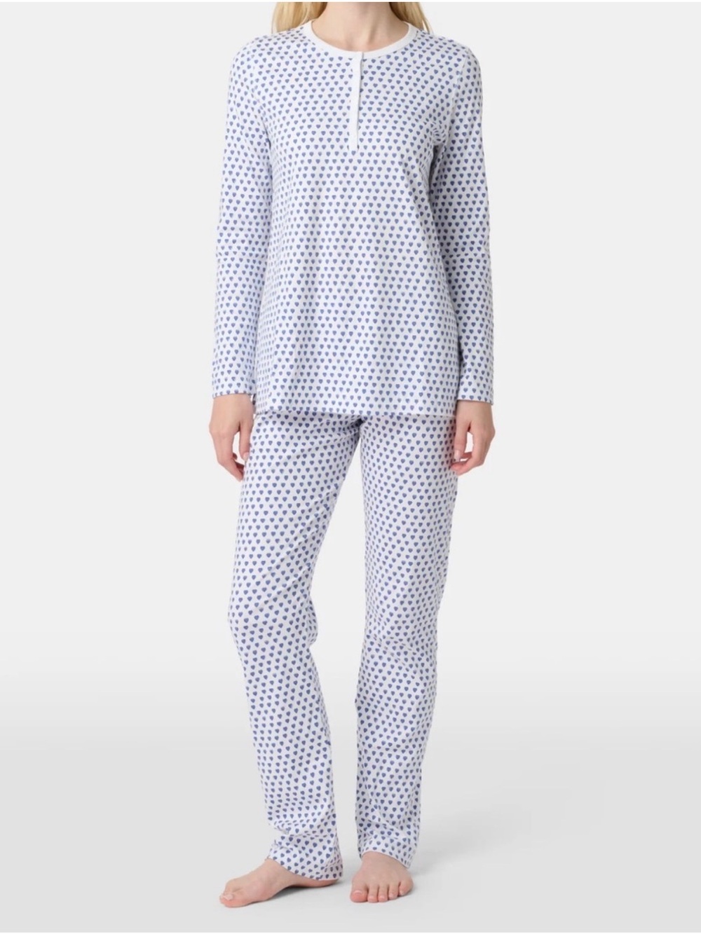 ROLLER RABBIT Blue Heart pajamas Set XS
